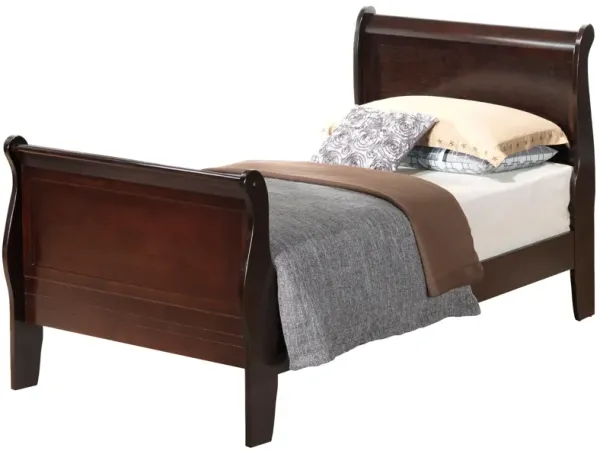 Twin Bed Panel Sleigh - Cappuccino