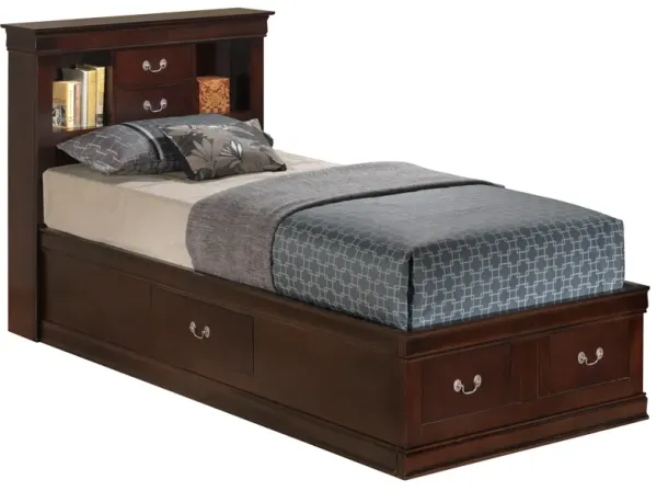 Louis Phillipe - Twin Storage Bed - Cappuccino