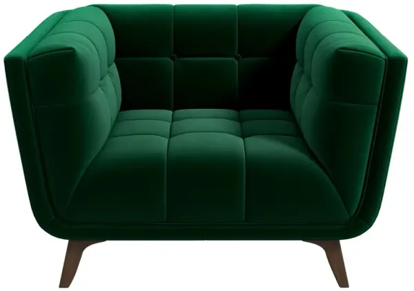 Addison - Lounge Chair Dark - Brown / Dark Green