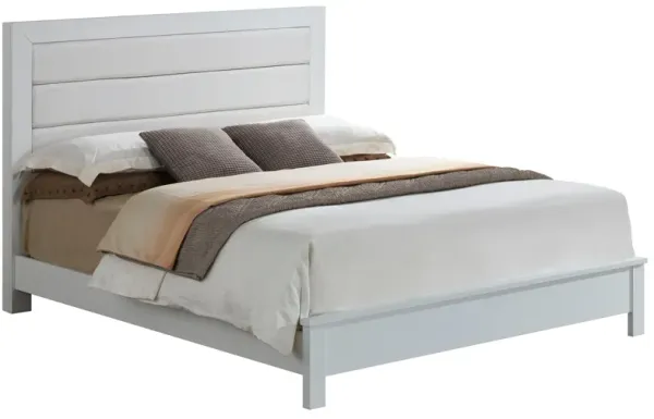 King Bed Chic Transitional - White