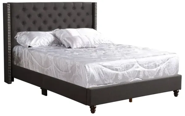 Queen Transitional Upholstered Bed - Black