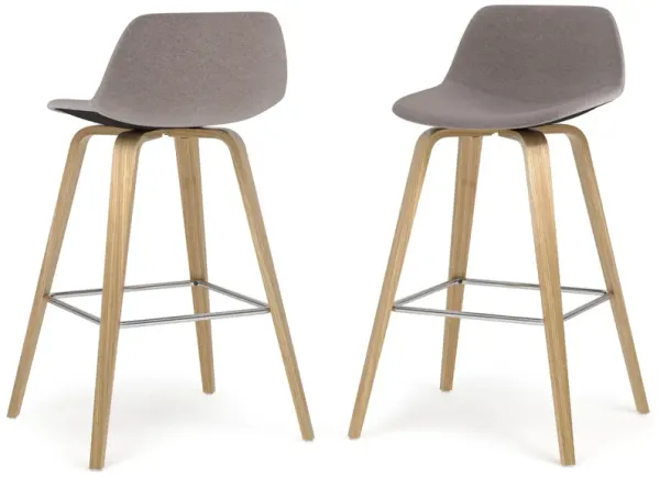 Randolph - Bentwood Counter, Bar Height Stool (Set of 2) - Gray