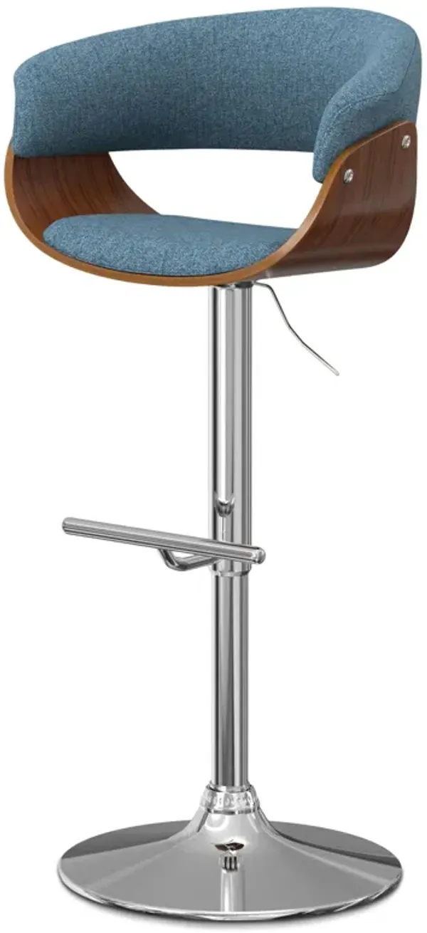 Sheldon - Adjustable Swivel Bar Stool - Denim Blue