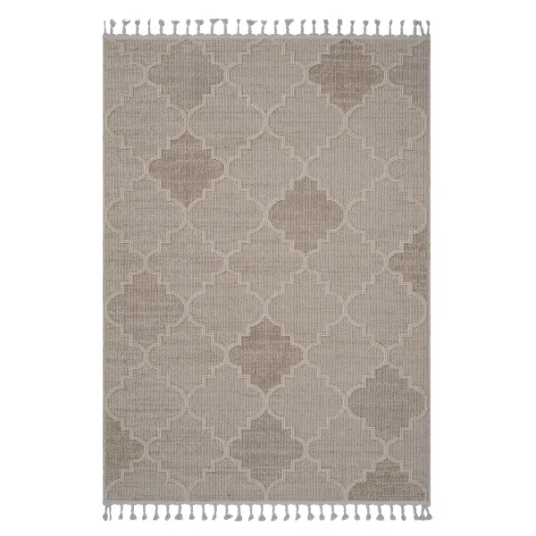 Guros - 5' X 7' Trellis Indoor / Outdoor Area Rug - Cream