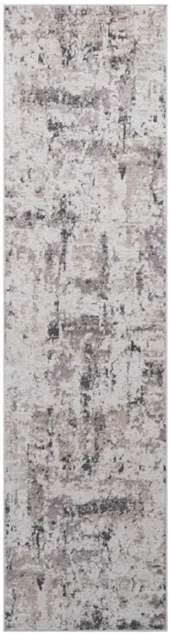 Payas - 2' X 8' Abstract Runner Rug - Cream / Brown