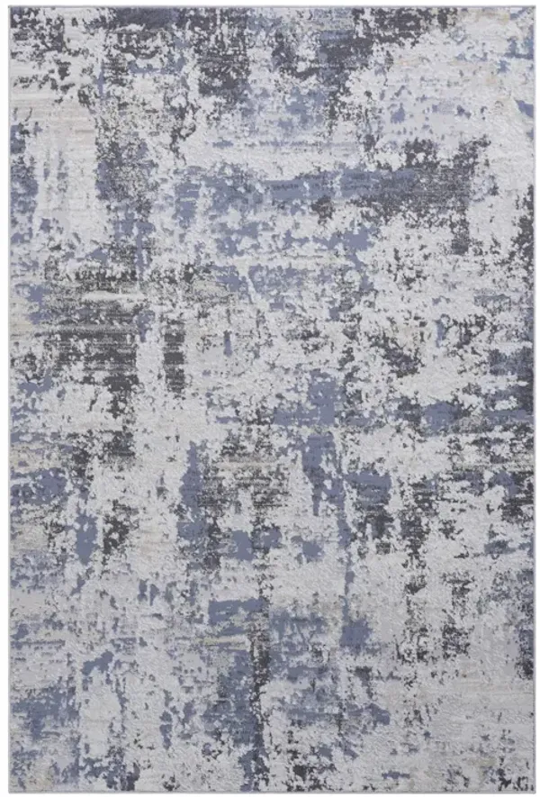Payas - 6' X 9' Abstract Area Rug - Gray / Denim