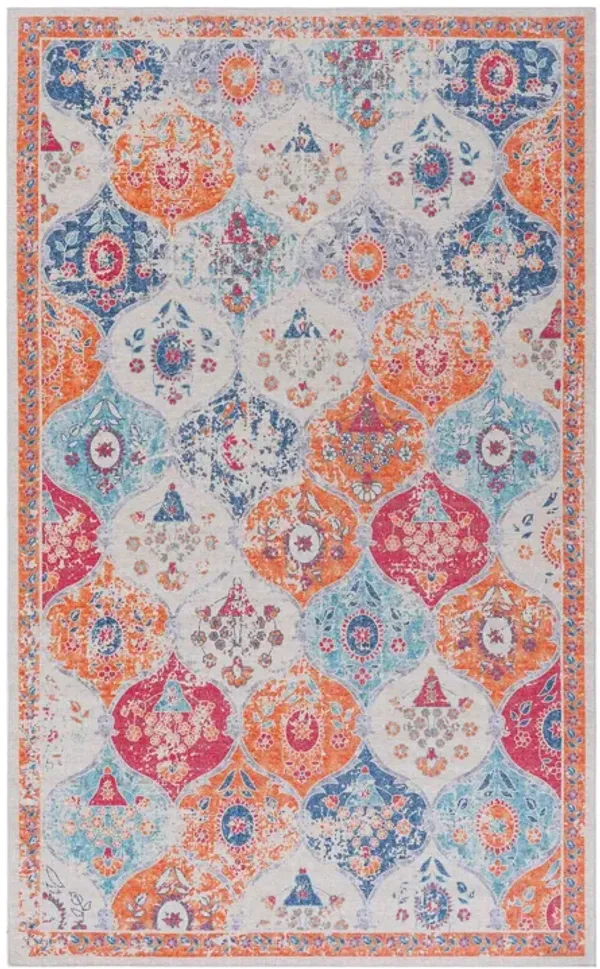 Maval - 3' X 5' Washable Area Rug - Cream