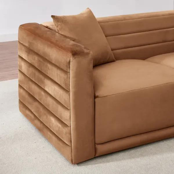 Solo - Corner Sectional Sofa - Cognac