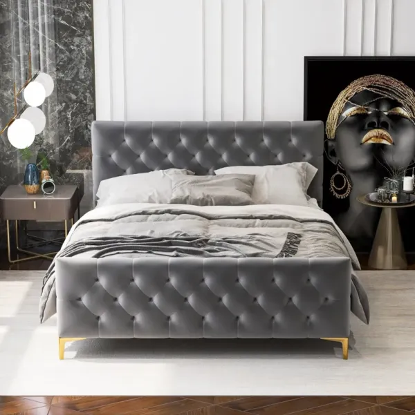 Bailey - King Bed - Dark Gray