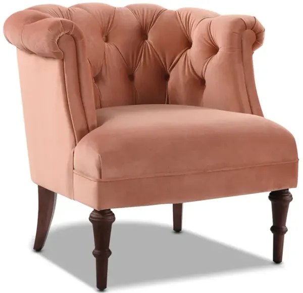 Katherine - Tufted Accent Chair - Peach Orange