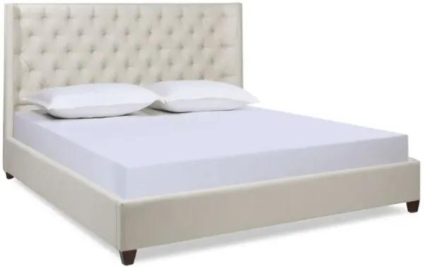 Manhattan - King Shelter Platform Bed Frame - Light Beige