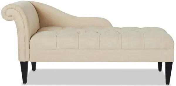 Harrison - Tufted Roll Arm Chaise Lounge - Beige