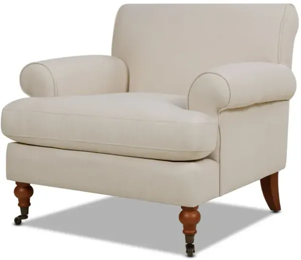 Alana Lawson - Accent Arm Chair Metal Casters - Sky Neutral Beige