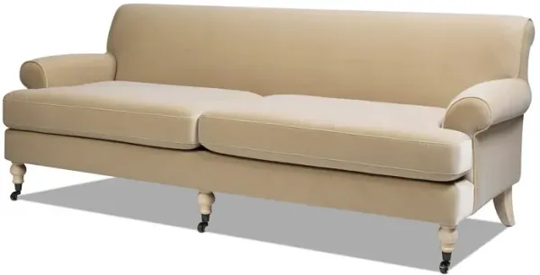 Alana Lawson - Two Cushion Tightback Sofa - Fawn Brown