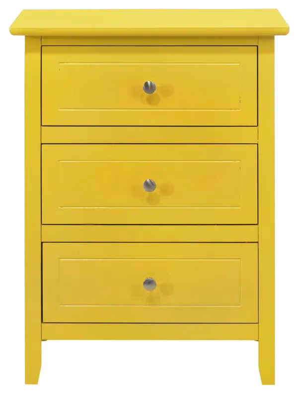 Transitional Nightstand For Bedrooms - Yellow
