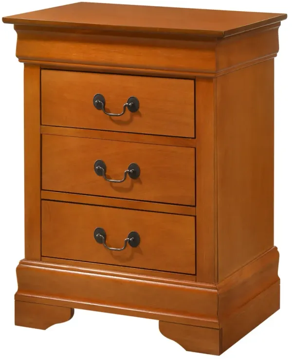Louis Phillipe - 3 Drawer Nightstand - Oak