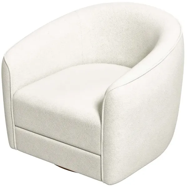 Elise - Mid-Century Modern Swivel Chair - White