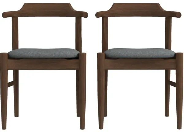 Daisy - Dining Chair (Set of 2) - Brown / Gray
