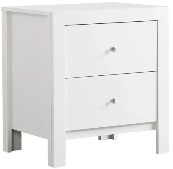 Transitional Nightstand - White