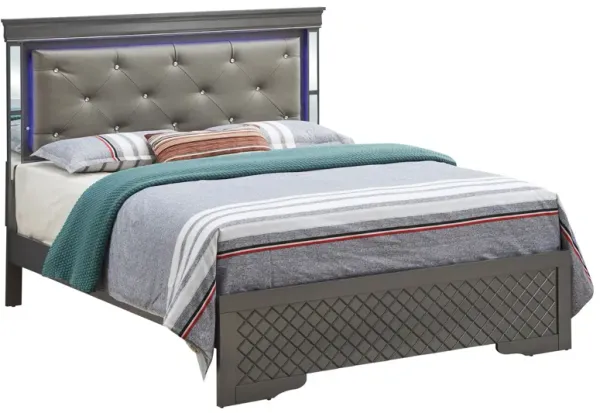 King Elegant Bed - Metalic Black