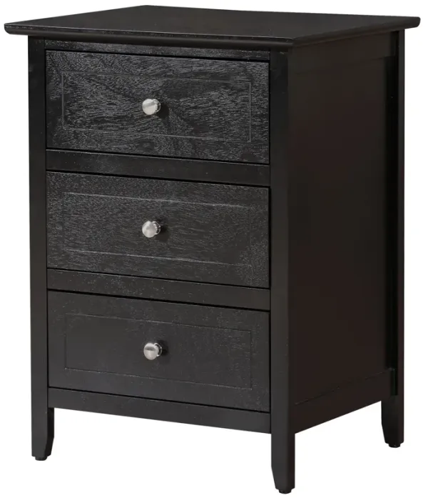 Daniel - Transitional Nightstand - Black