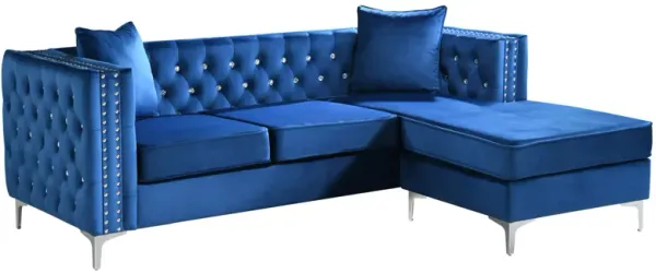 Paige - Sofa Chaise - Blue