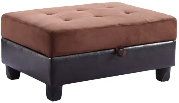 Upholstered Ottoman Elegant - Chocolate