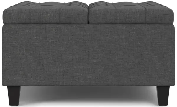 Harrison - Small Square Coffee Table Storage Ottoman - Gray