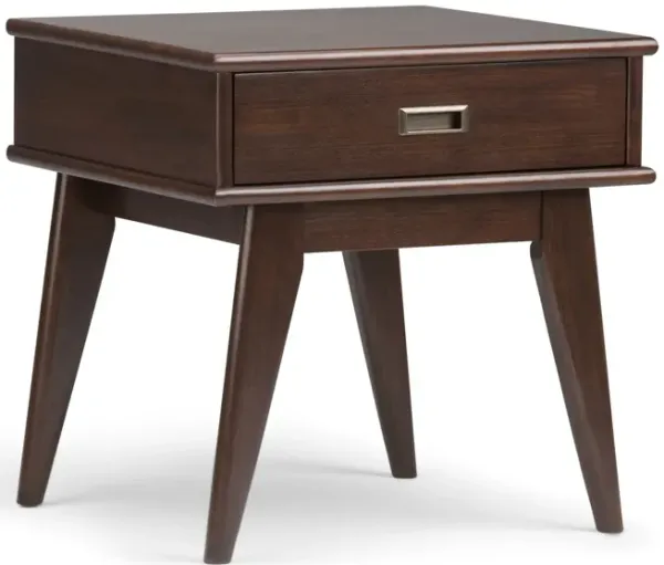 Draper - Mid Century End Table - Medium Auburn Brown