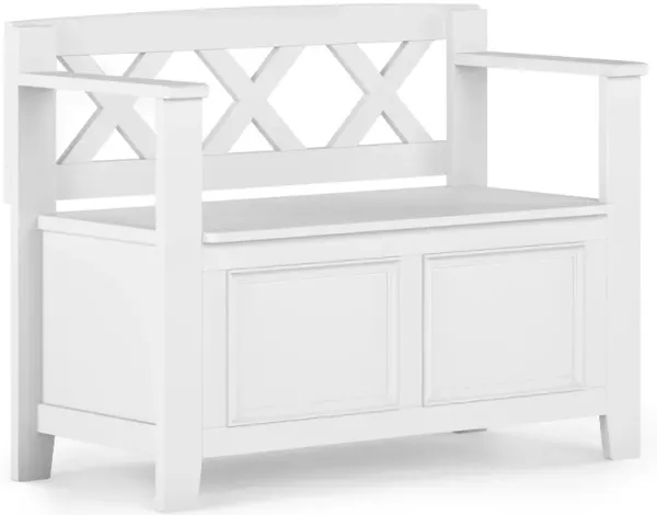 Amherst - Small Entryway Storage Bench - White