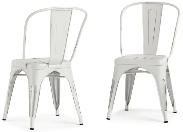 Fletcher - Dining Side Chair (Set of 2) - Distressed White