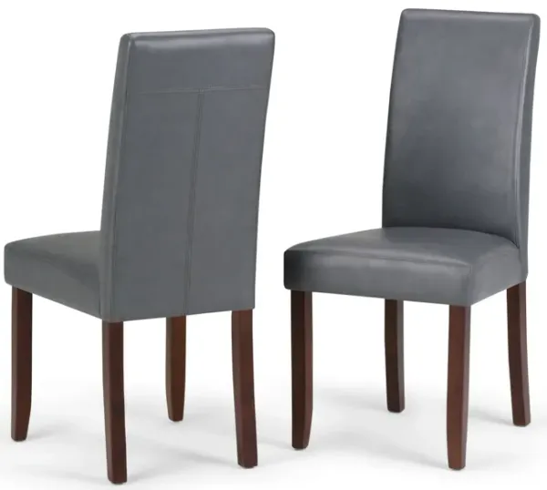 Acadian - Parson Dining Chair (Set of 2) - Stone Gray