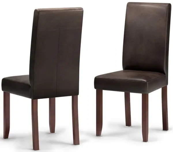 Acadian - Parson Dining Chair (Set of 2) - Distressed Brown