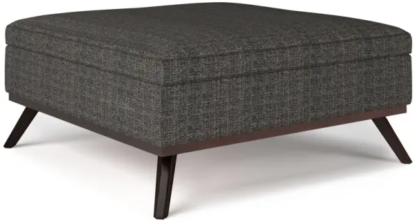 Owen - Square Coffee Table Storage Ottoman - Ebony