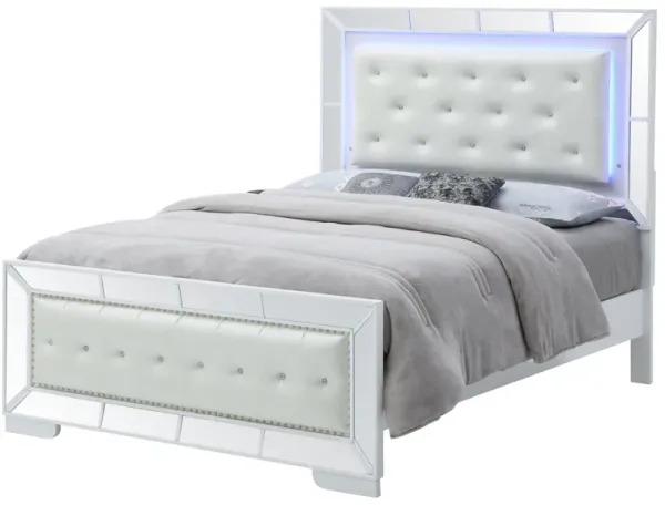 King Bed Elegant Contemporary - White