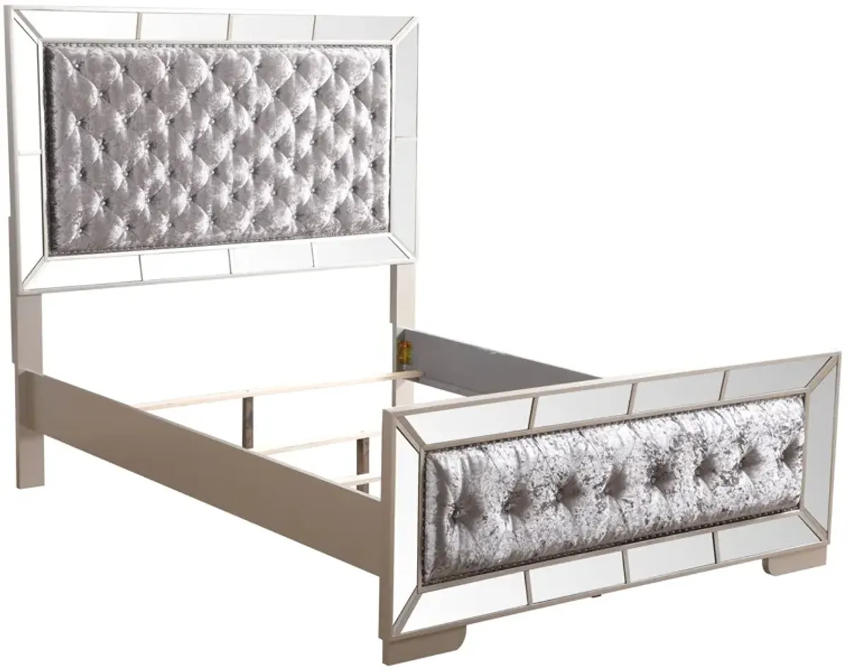 Full Bed Modern - Silver Champagne