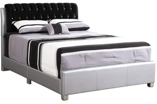 Marilla - King Bed - Silver