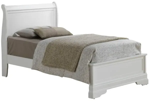 Twin Bed Charming Traditional - White