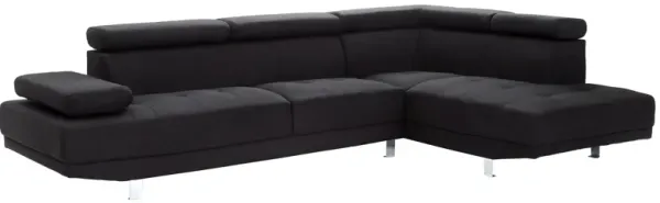 Riveredge - Sectional Modern - Black