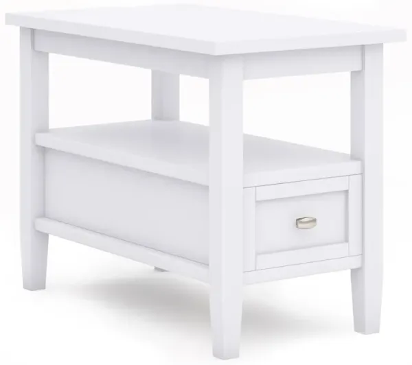 Warm Shaker - Narrow Side Table - White