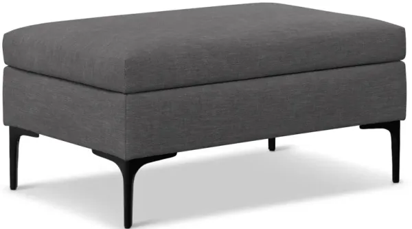 Rebecca - Rectangular Coffee Table Storage Ottoman With Lift Up Lid - Gray
