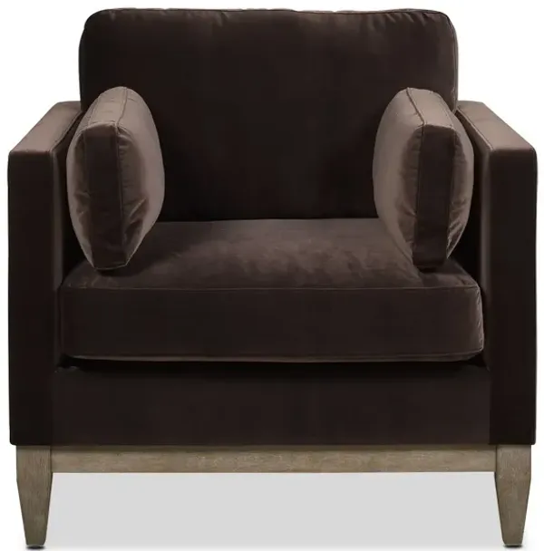 Knox - Modern Farmhouse Arm Chair - Deep Brown