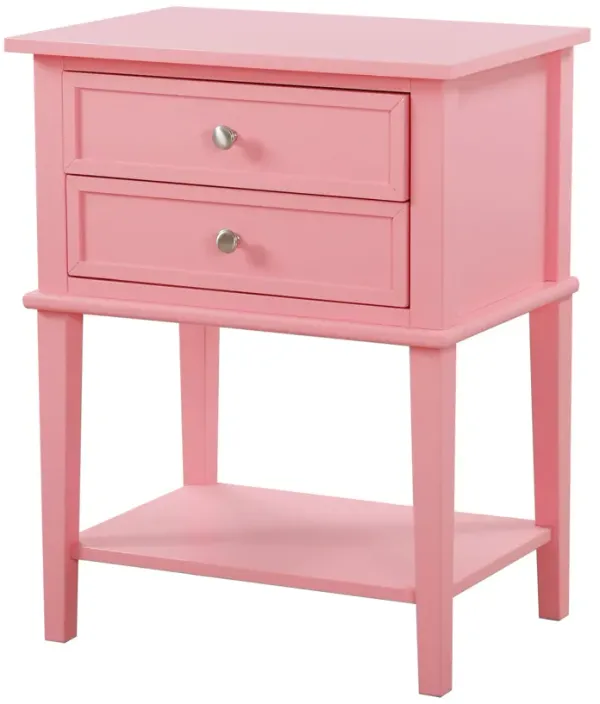 Vibrant Contemporary Nightstand - Pink