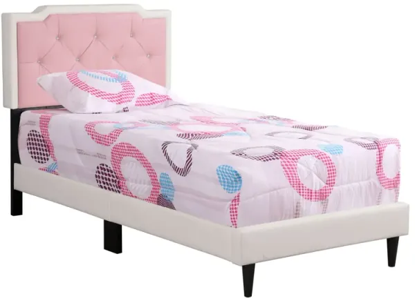 Deb - Twin Bed - White And Pink