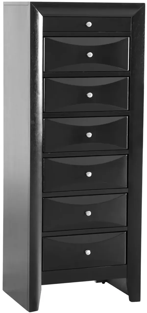 Marilla - 7 Drawer Lingerie Chest - Black