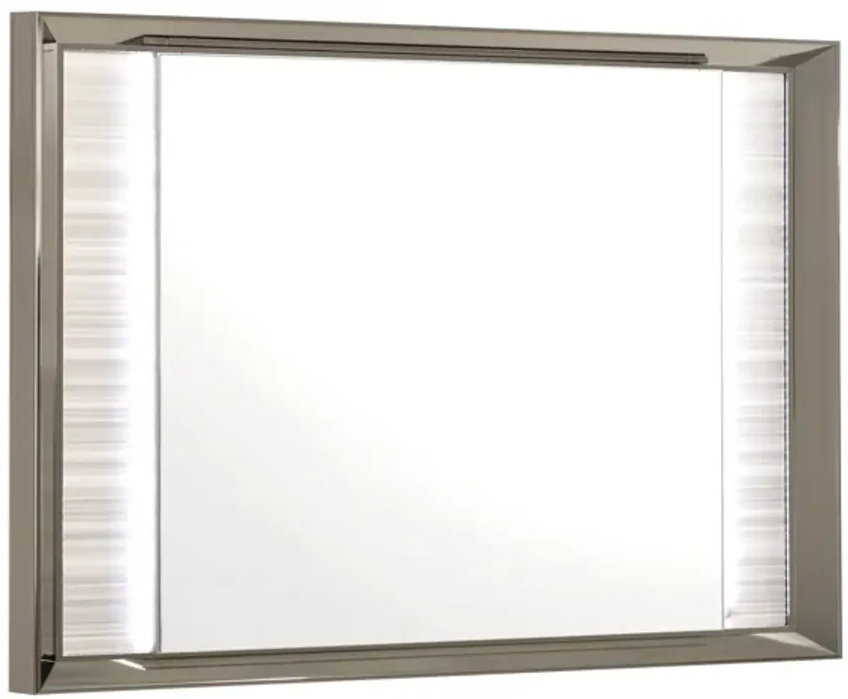 Star - Mirror With Built In LED And Frame - White