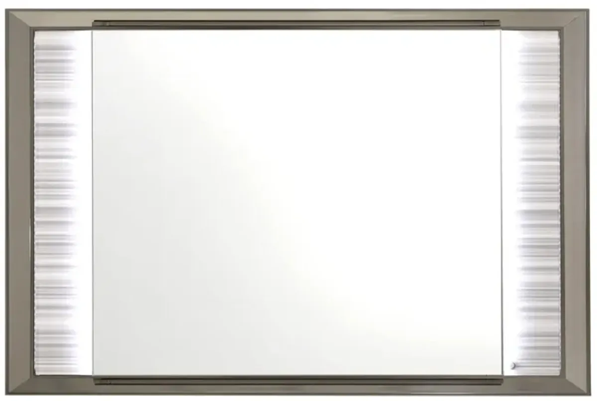 Star - Mirror With Built In LED And Frame - White