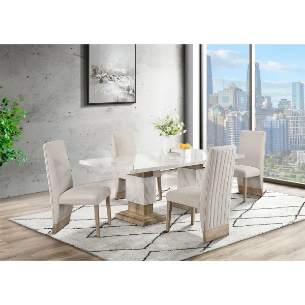Stacey - Dining Table Set - Beige