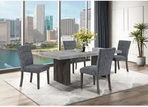 Susan - Dining Table Set With Base - Gray