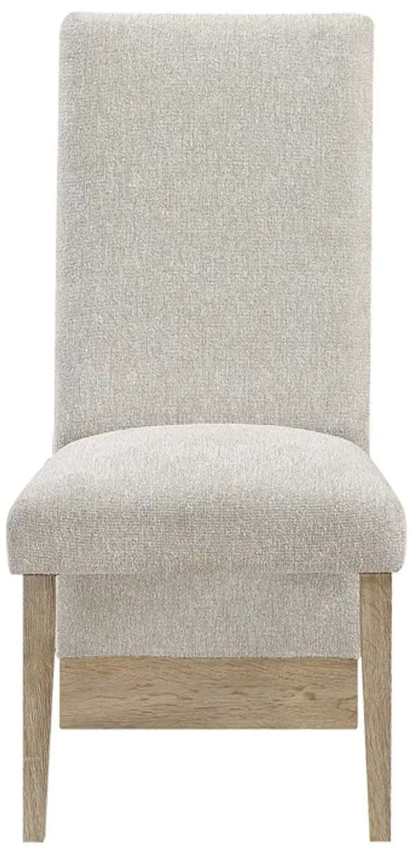 Stacey - Dining Chair With Extended Back (Set of 2) - Beige / Natural